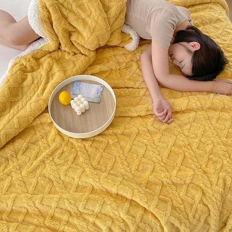Weighted Blanket | Relief-Patterned Face, Deep Pile Reverse