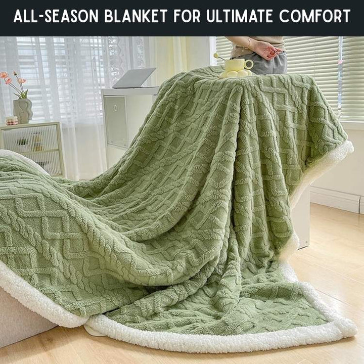 Weighted Blanket | Relief-Patterned Face, Deep Pile Reverse
