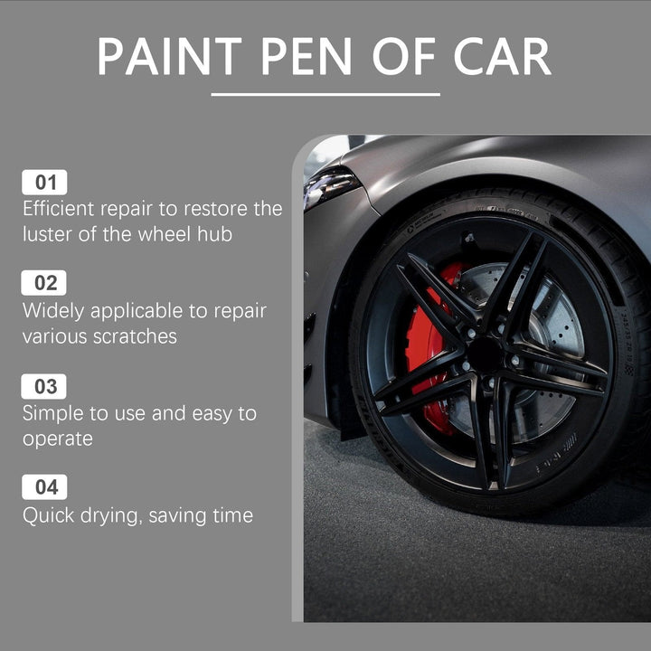 Wheel Paint Pen | Black Touch-Up Paint Pen Set for Car Wheels &amp; Rims