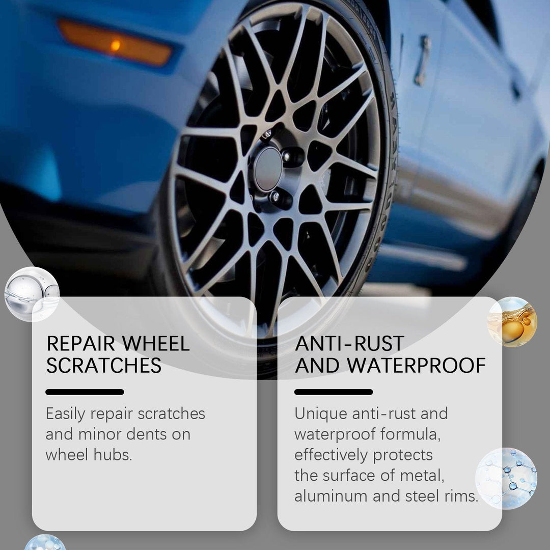 Wheel Paint Pen | Black Touch-Up Paint Pen Set for Car Wheels &amp; Rims