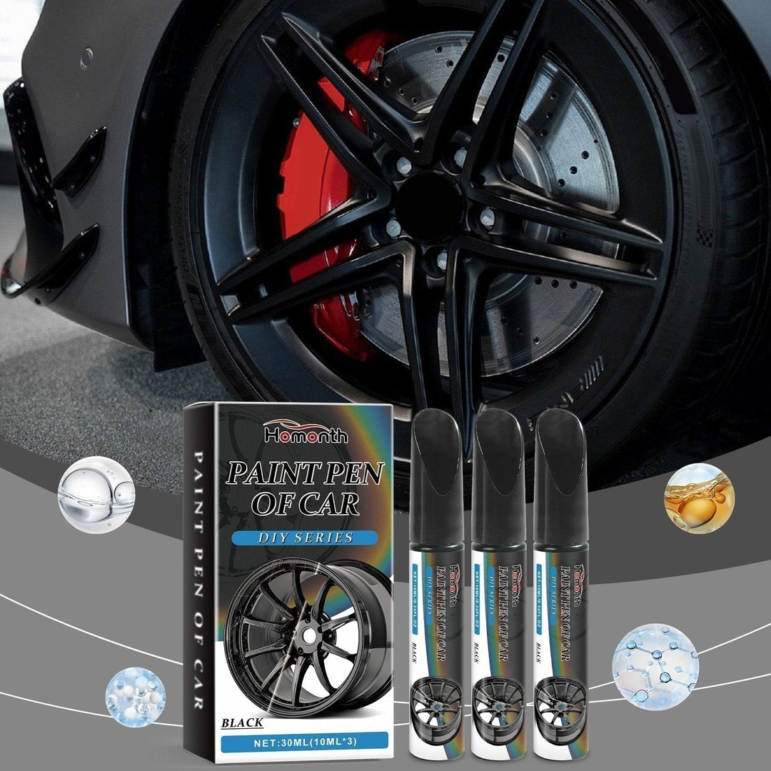 Wheel Paint Pen | Black Touch-Up Paint Pen Set for Car Wheels & Rims