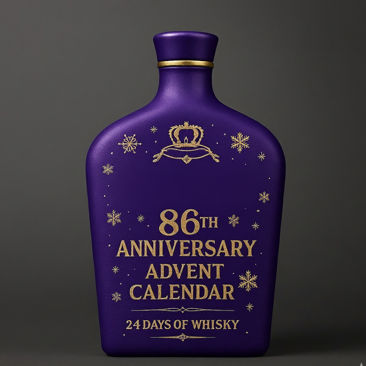 Whiskey Style Advent Calendar | 24 Collectible Mini Bottle Ornaments | Non-Alcoholic Reusable Holiday Countdown Decor