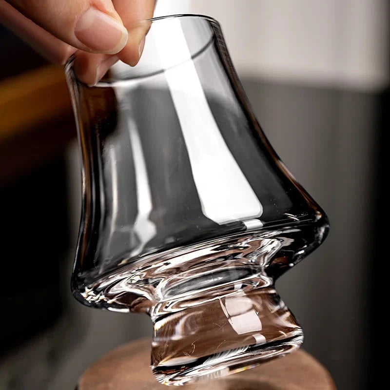 Whisky Glasses Lead-Free Glass | Conical Aroma-Enhancing Shape | Set of 4, Dishwasher Safe, Crystal Clear, Break-Resistant
