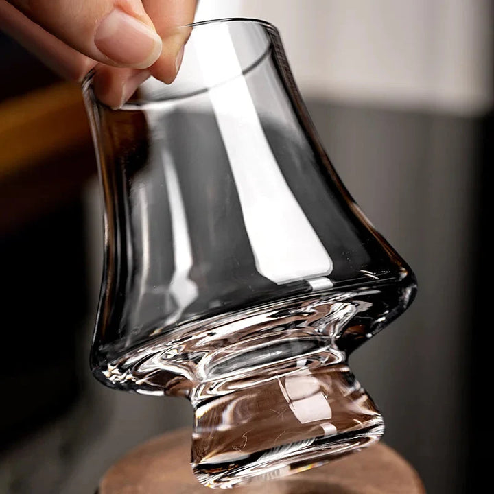 Whisky Glasses Lead-Free Glass | Conical Aroma-Enhancing Shape | Set of 4, Dishwasher Safe, Crystal Clear, Break-Resistant