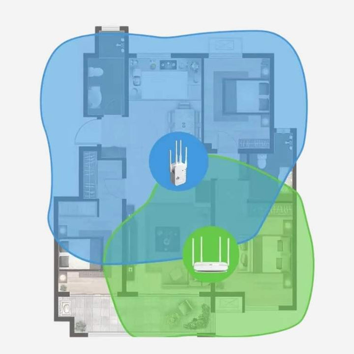 WiFi Booster Outdoor Long-Range | Dual-Band 2.4GHz/5GHz up to 1200Mbps | Extends Coverage to Garden and Garage