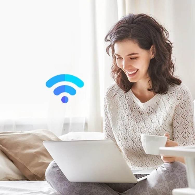 WiFi Range Extender Dual-Band 5GHz/2.4GHz | Up to 1200 Mbps | 4 High-Gain Antennas Extend Signal Through Walls