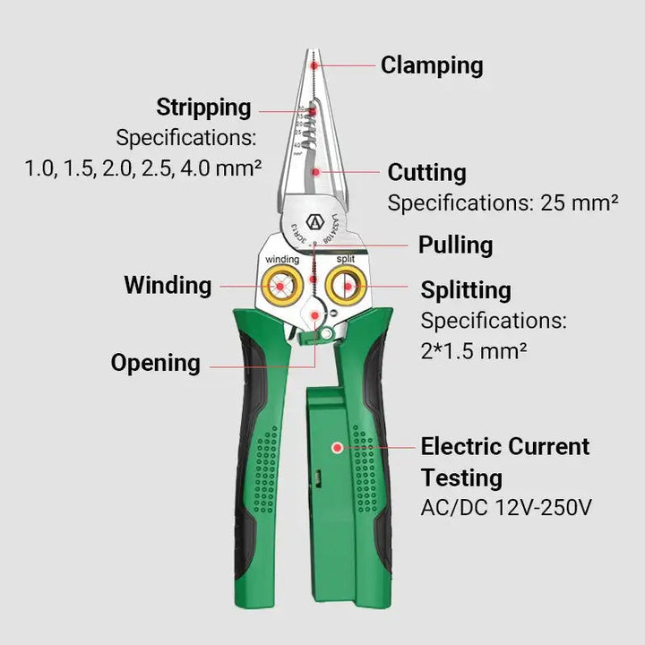 Wire Stripper | Multi-Function Cutter Tool with Built-In Light