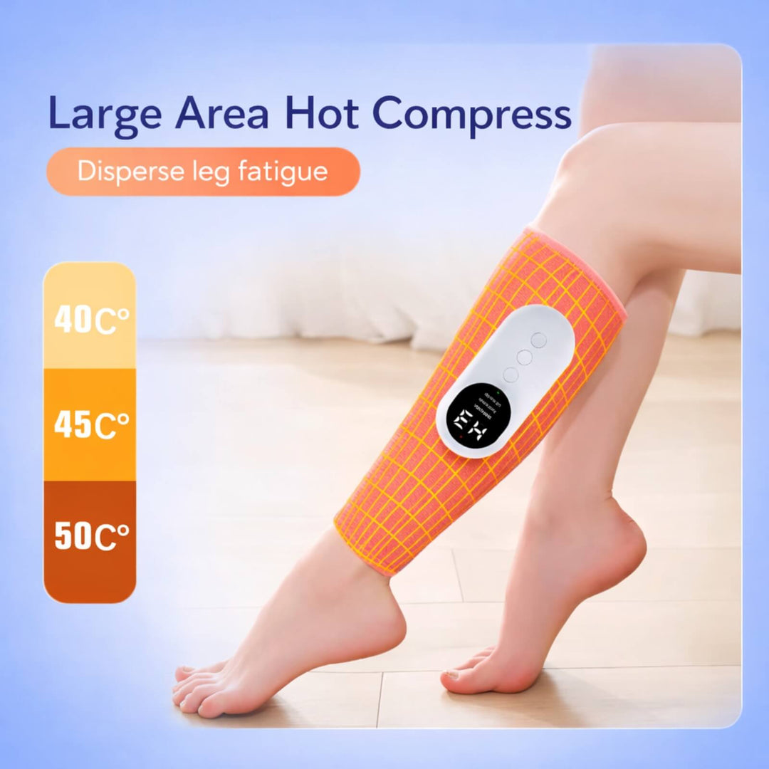 Wireless Air Compression Leg Massager | Rhythmic Compression | 15-Min Timer | Portable | Rechargeable