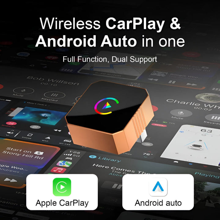 Wireless CarPlay Adapter Mini USB | Dual Band 2.4GHz/5GHz Signal | Converts Wired CarPlay to Wireless Instantly