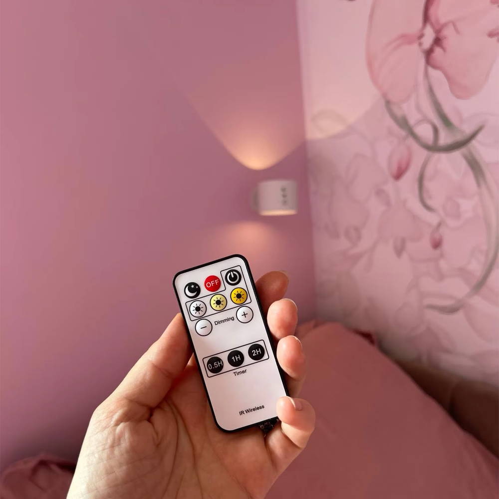 Wireless LED Wall Light | Adjustable Colour Temperature | USB Rechargeable, 30-Day Battery Life, 15-Second Install