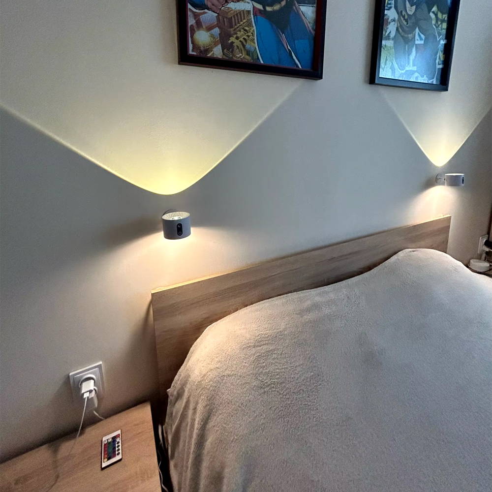 Wireless LED Wall Light | Adjustable Colour Temperature | USB Rechargeable, 30-Day Battery Life, 15-Second Install