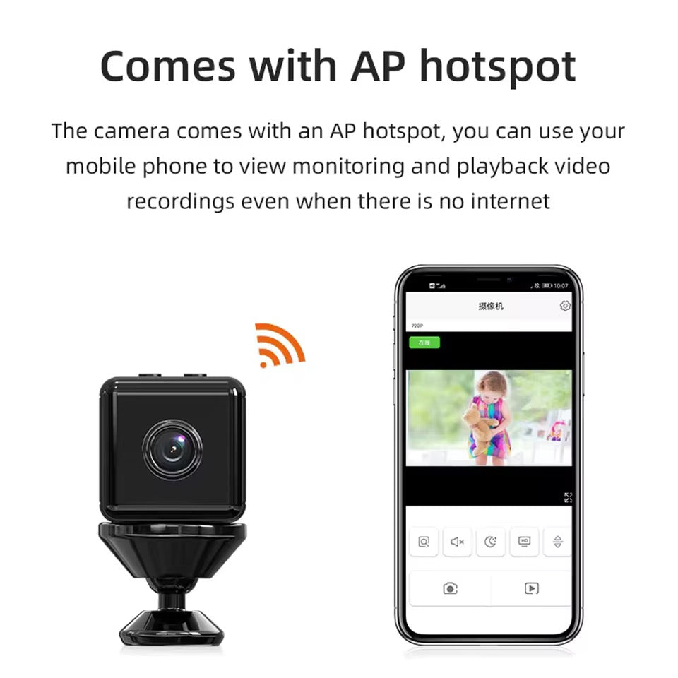 Wireless Security Camera | 1080P WiFi | Night Vision | 150° Wide Angle | Indoor Home Security