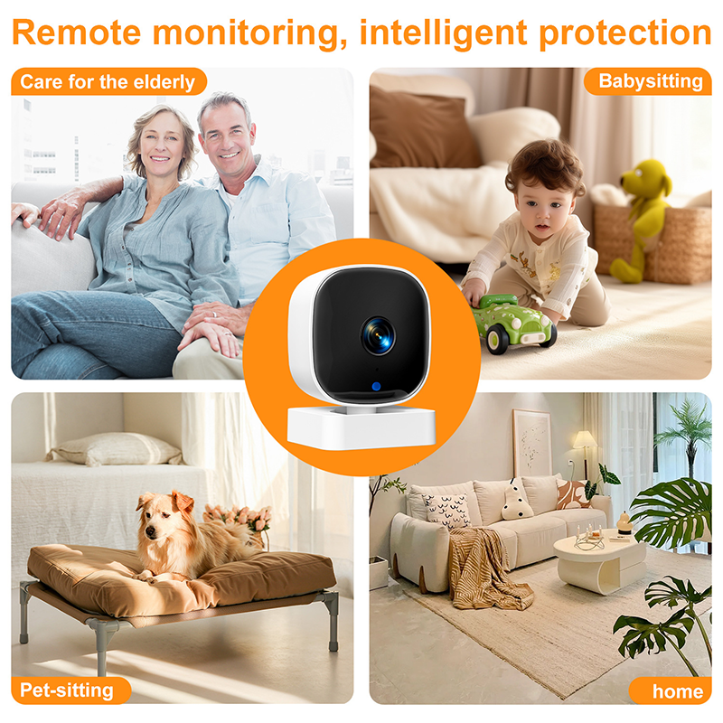 Wireless Security Camera | HDR Night Vision &amp; Wide-Angle Lens | Peel-and-Stick Setup, SD Card or Cloud Storage
