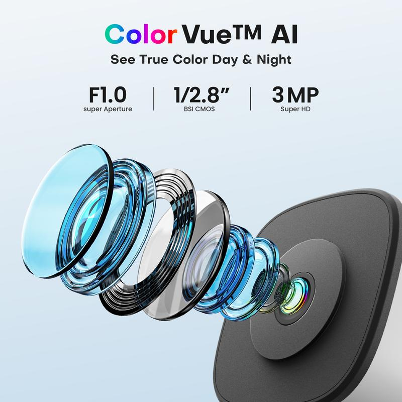 Wireless Security Camera | HDR Night Vision &amp; Wide-Angle Lens | Peel-and-Stick Setup, SD Card or Cloud Storage