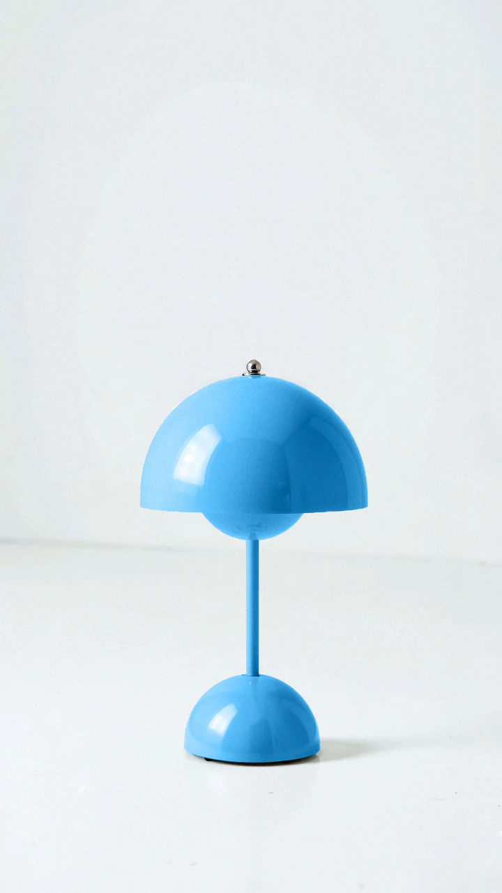 Wireless Table Lamp | Domed Shade, Rounded Dome Base