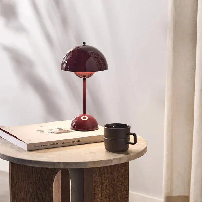 Wireless Table Lamp | Domed Shade, Rounded Dome Base