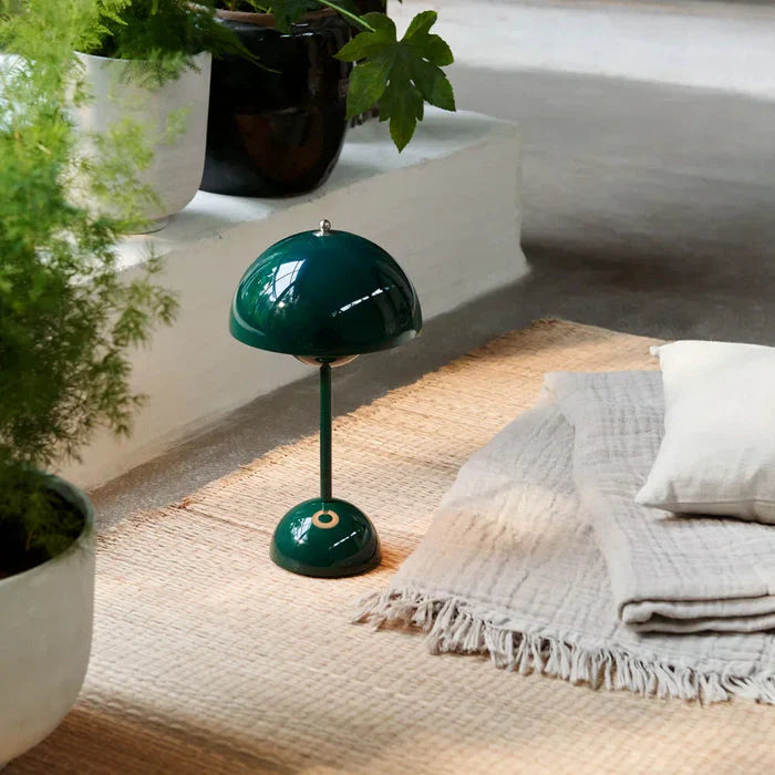 Wireless Table Lamp | Domed Shade, Rounded Dome Base