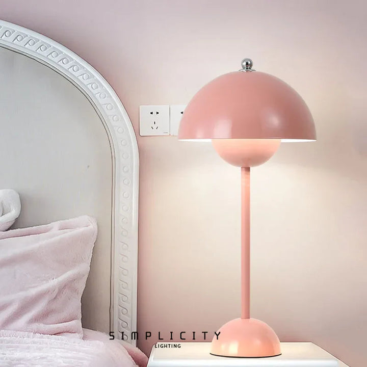 Wireless Table Lamp | Domed Shade, Rounded Dome Base