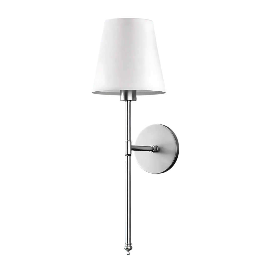 Wireless Wall Sconce with Rechargeable Battery | Brass Finish Fabric Shade | USB Charging, No-Drill Adhesive Mount