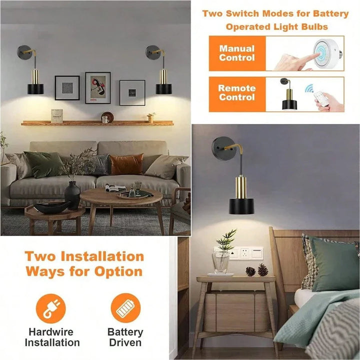 Wireless Rechargeable Wall Lamp | Remote Control, Adjustable Brightness &amp; Color Temperature for Bedrooms and Foyers 3