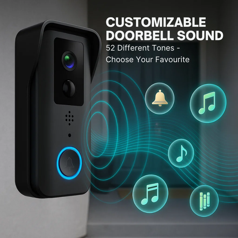 Wireless Smart Video Doorbell | No Subscription Needed | High-Definition Camera Doorbell 7