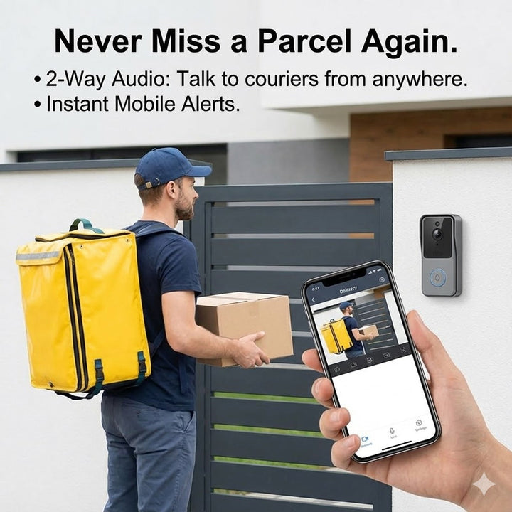 Wireless Video Doorbell - HD Camera &amp; No Subscription Fees 2