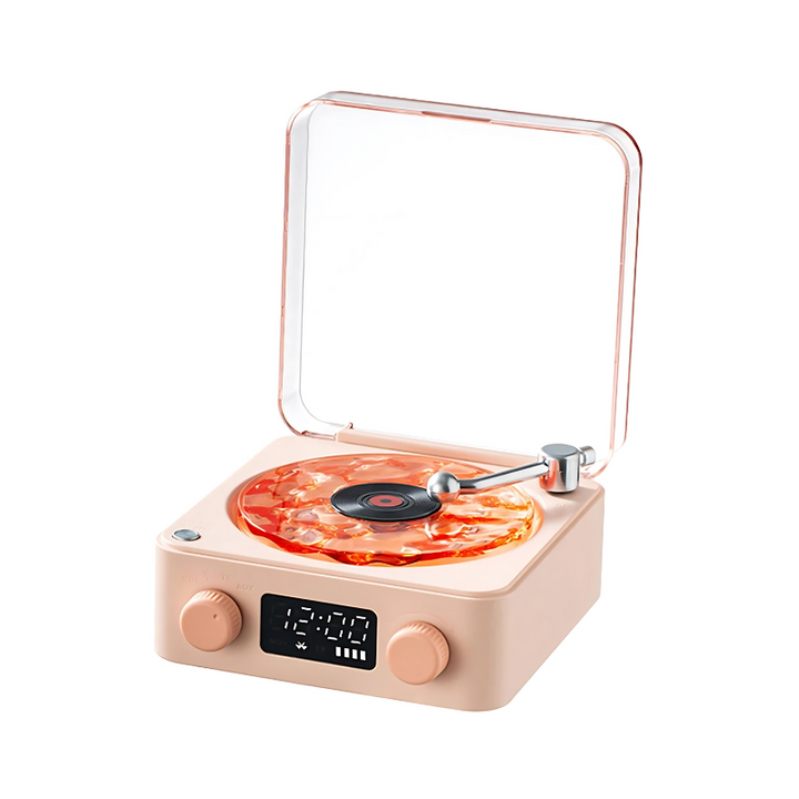 Wireless Vinyl Record Player | Retro Design with Customizable Ambient Lighting for Home Entertainment 0