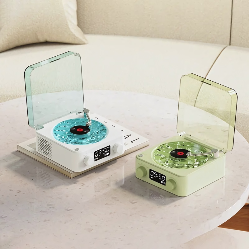 Wireless Vinyl Record Player | Retro Design with Customizable Ambient Lighting for Home Entertainment 1