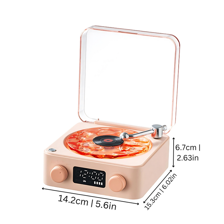 Wireless Vinyl Record Player | Retro Design with Customizable Ambient Lighting for Home Entertainment 2