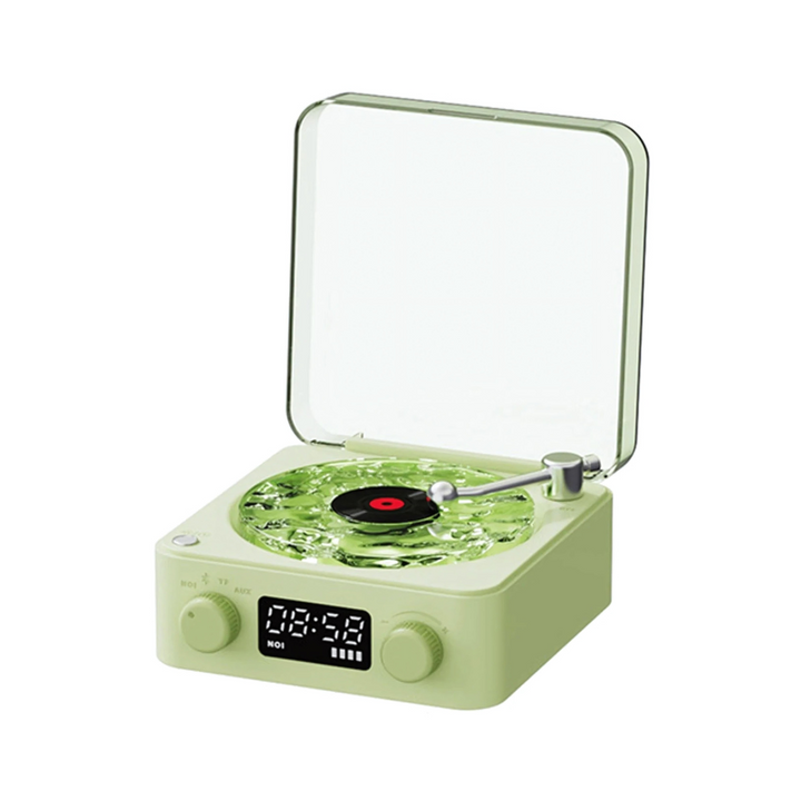 Wireless Vinyl Record Player | Retro Design with Customizable Ambient Lighting for Home Entertainment 3