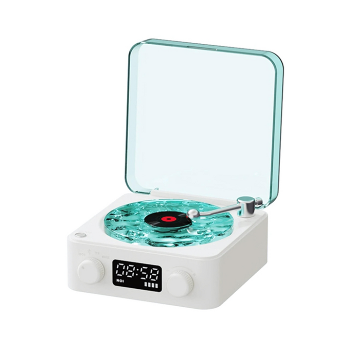 Wireless Vinyl Record Player | Retro Design with Customizable Ambient Lighting for Home Entertainment 4