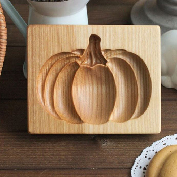 Wooden Baking Mold 6-14 cm | Hand-Carved Christmas &amp; Animal Motifs | Non-Stick Wood Cookie Stamp for Professional Bakes