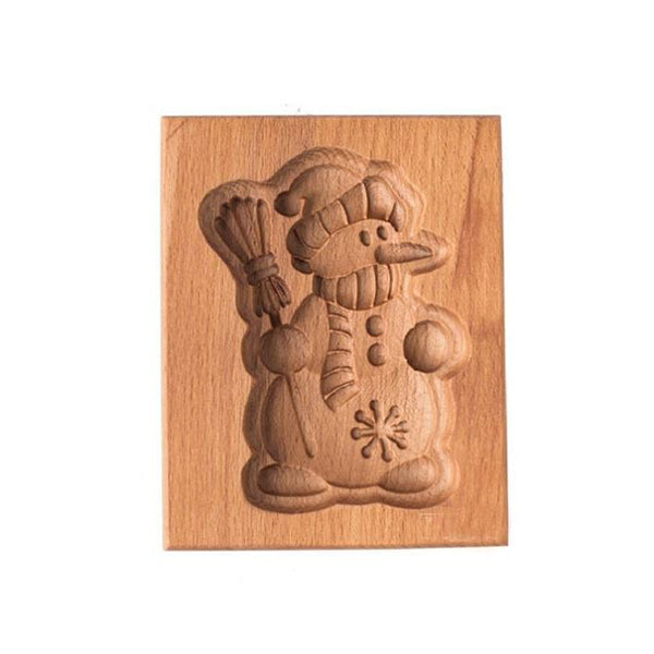 Wooden Baking Mold 6-14 cm | Hand-Carved Christmas &amp; Animal Motifs | Non-Stick Wood Cookie Stamp for Professional Bakes