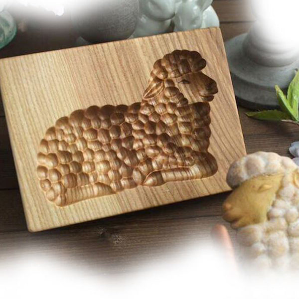 Wooden Baking Mold 6-14 cm | Hand-Carved Christmas &amp; Animal Motifs | Non-Stick Wood Cookie Stamp for Professional Bakes