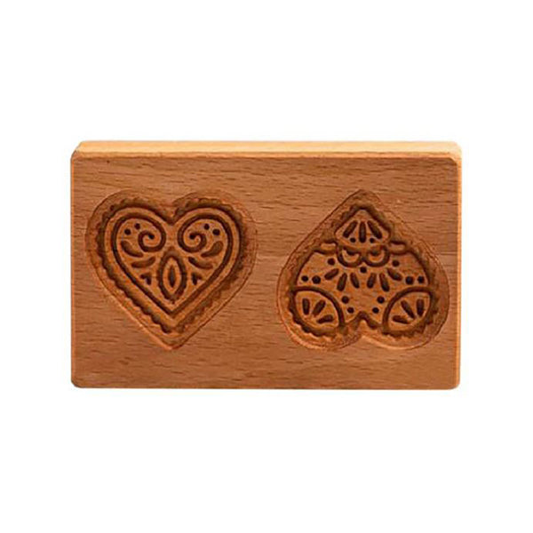 Wooden Baking Mold 6-14 cm | Hand-Carved Christmas &amp; Animal Motifs | Non-Stick Wood Cookie Stamp for Professional Bakes