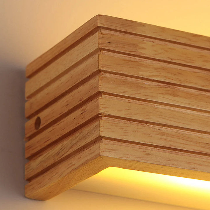 Wooden Wall Lights | Slatted Housing That Washes The Wall