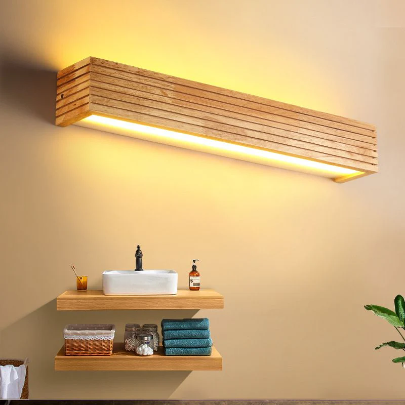 Wooden Wall Lights | Slatted Housing That Washes The Wall