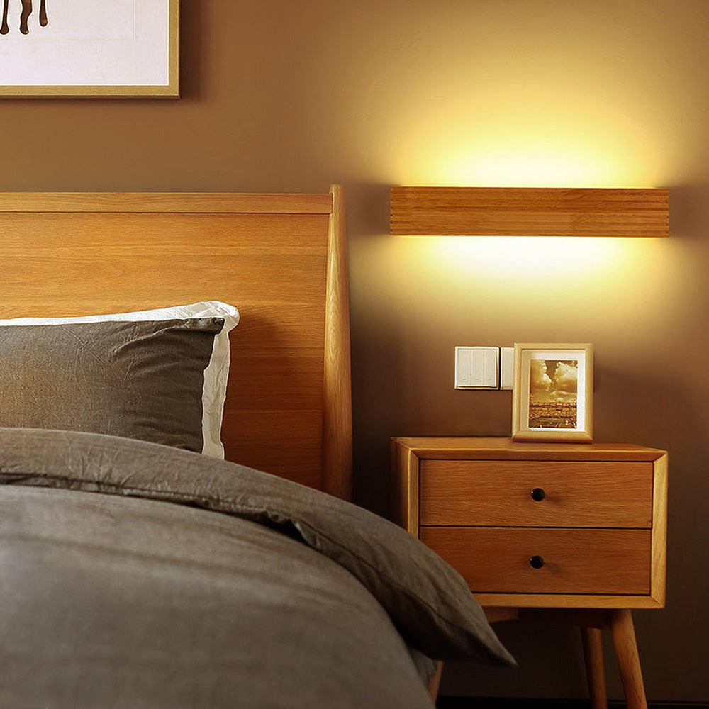 Wooden Wall Lights | Slatted Housing That Washes The Wall