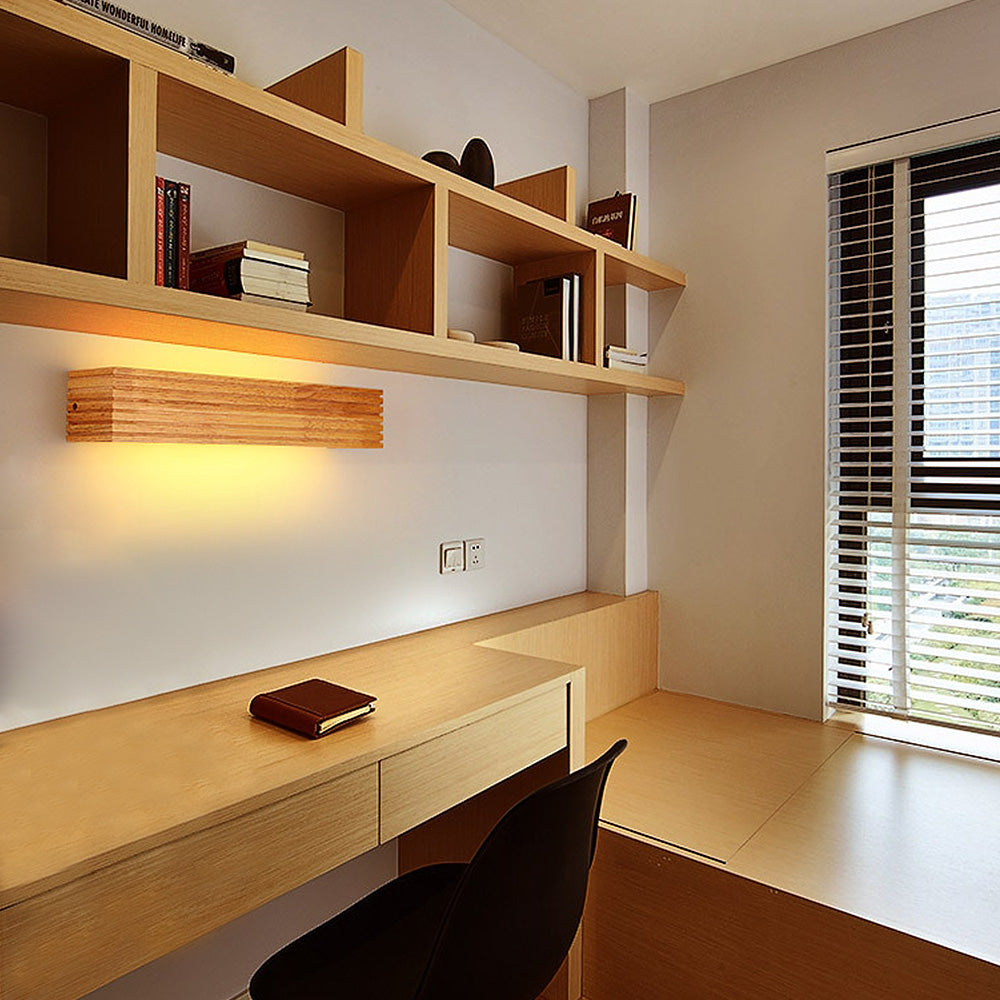 Wooden Wall Lights | Slatted Housing That Washes The Wall