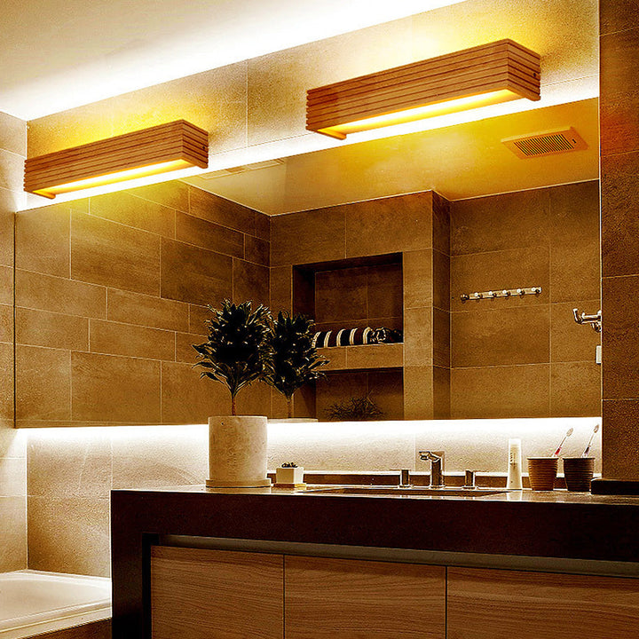 Wooden Wall Lights | Slatted Housing That Washes The Wall