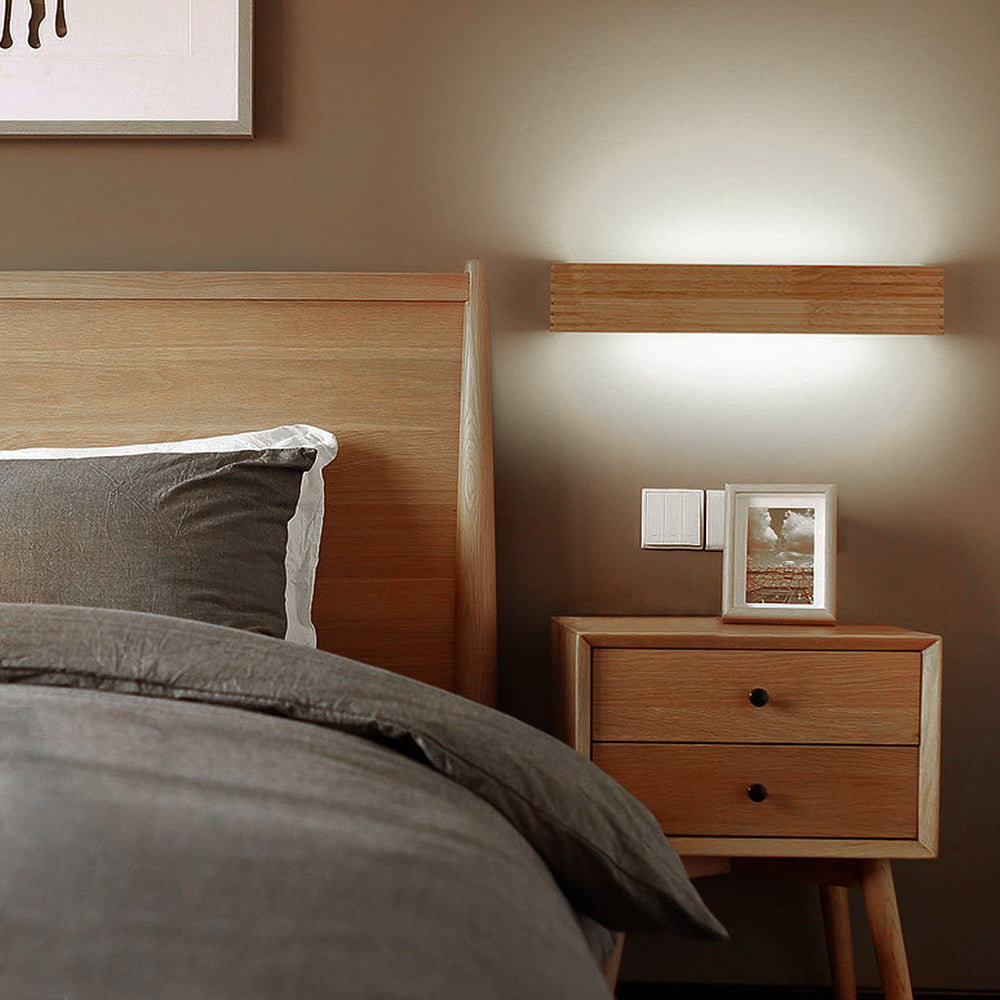 Wooden Wall Lights | Slatted Housing That Washes The Wall