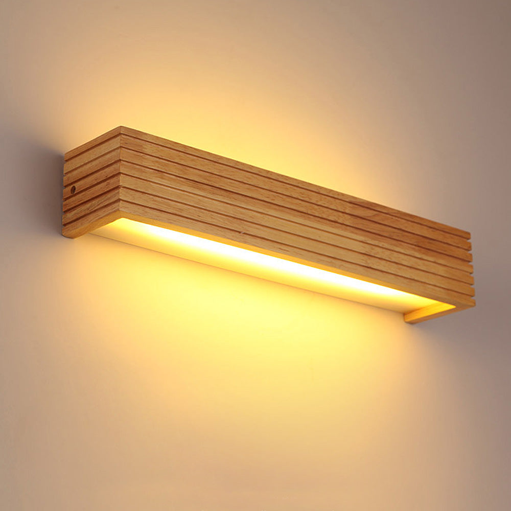 Wooden Wall Lights | Slatted Housing That Washes The Wall