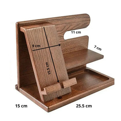 Wooden Desk Organizer Holder for Phone, Watch, Glasses 6