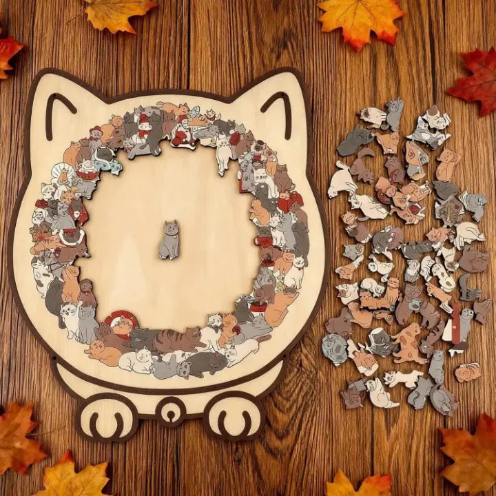Wooden cat puzzle 1
