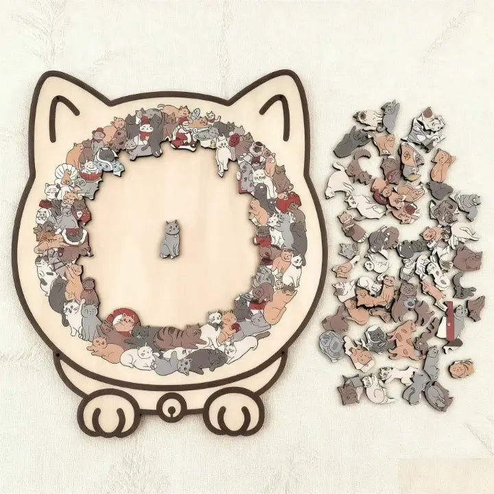 Wooden cat puzzle 5
