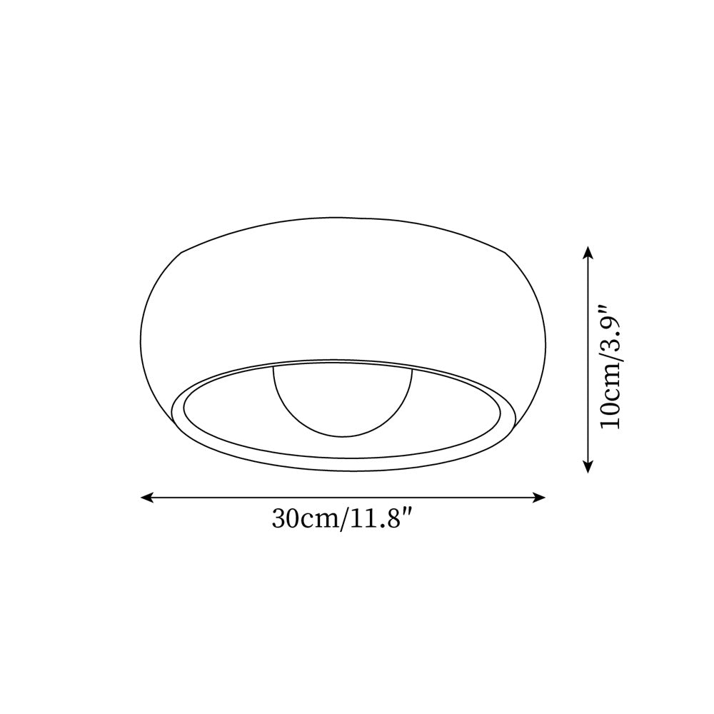 Wooden Ceiling Lamp with Integrated LED | Warm White Glow for Bedrooms, Dining Rooms &amp; Hallways | Surface Mounted 14