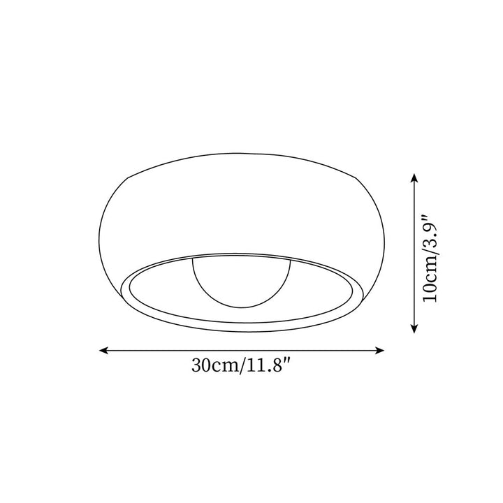 Wooden Ceiling Lamp with Integrated LED | Warm White Glow for Bedrooms, Dining Rooms &amp; Hallways | Surface Mounted 14