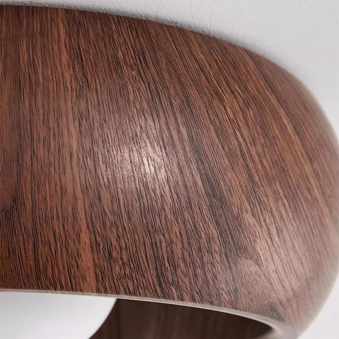 Wooden Ceiling Lamp with Integrated LED | Warm White Glow for Bedrooms, Dining Rooms &amp; Hallways | Surface Mounted 12