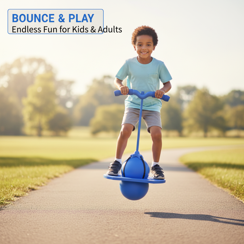 Balance Hop Ball for Kids | Removable Foam Handles for All Skill Levels | Non-Slip Platform for Indoor and Outdoor Use 2