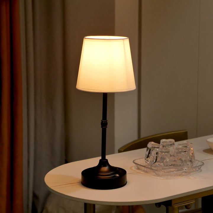 Cordless Table Lamp Brushed Metal | Touch Dimmable, USB Rechargeable | Soft Ambient Glow for Bedside &amp; Living Spaces 3